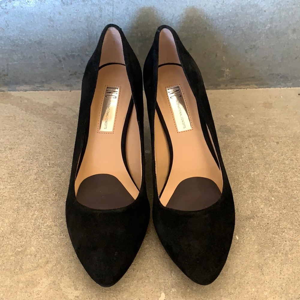 Black Suede INC Women's Zitah Pointed Toe Pumps